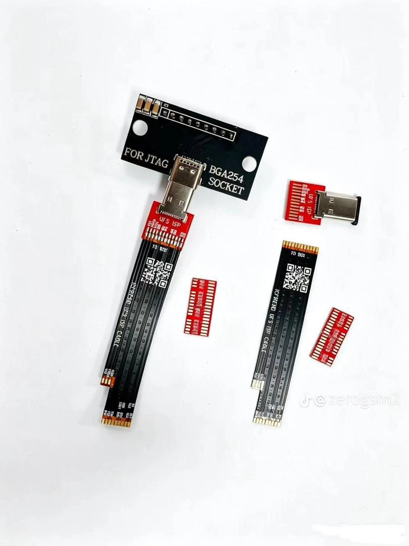 EASYJTAG ISP Adapter set  easyjtag ISP Adapter and ICFRIEND UFS ISP Flex cable for jtag UFS BGA254 socket