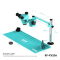 RF4 RF-FX35A – Trinocular Microscope with RF-PO16 Silicone Pad – Long Version