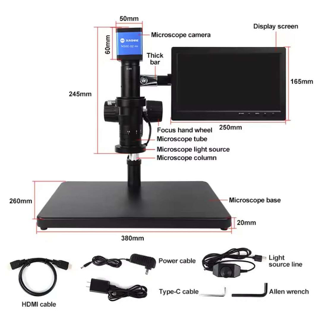 SUNSHINE MS8E-02 Pro Digital Video Microscope