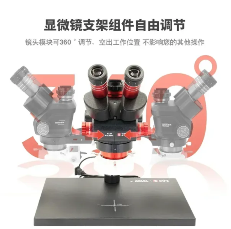 YCS 6558x Ultra HD Trinocular Stereo Microscope