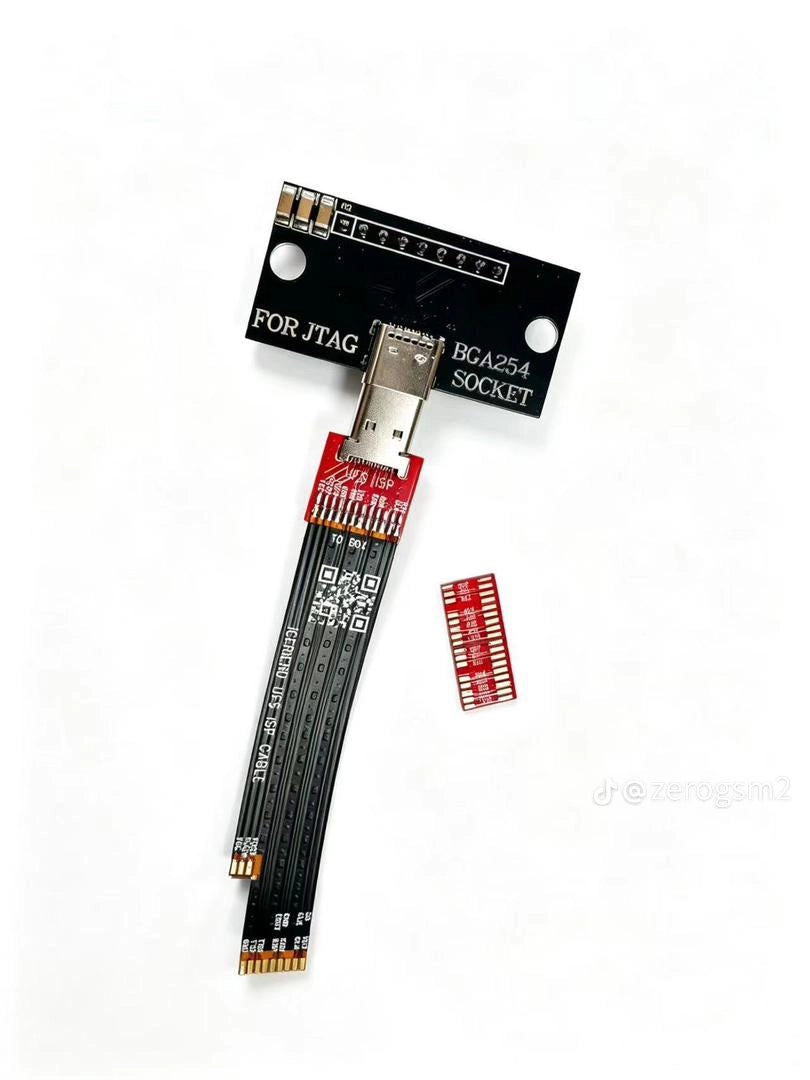 EASYJTAG ISP Adapter set  easyjtag ISP Adapter and ICFRIEND UFS ISP Flex cable for jtag UFS BGA254 socket